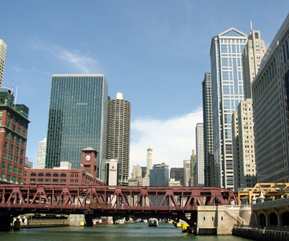 Skyscrapers in Chicago.