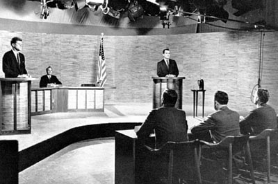 Kennedy debates Nixon, 1960.