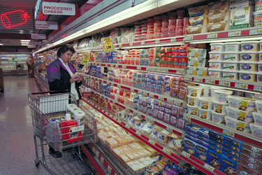 Shopping for groceries in a Giant Supermarket in VA.