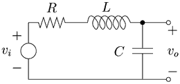 Figure 1. Idealization of the RLC circuit used in this lab.