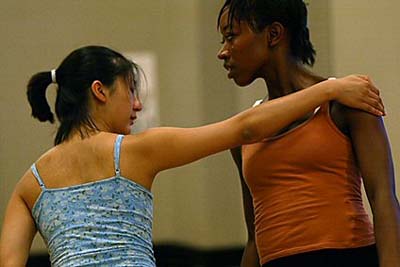 Photograph of a dance rehearsal.