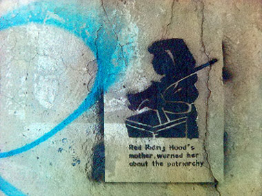 Feminist political graffiti.