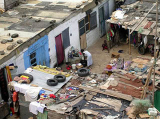 Photo of a poverty-stricken area in Ghana.  Photo of a poverty-stricken area in Ghana.