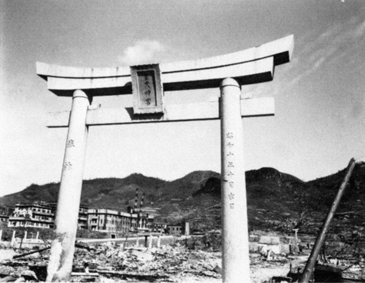 All that is left of one Shinto shrine in Nagasaki.