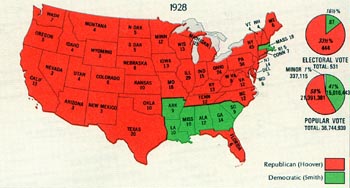 Map of the Presidential Election of 1928.