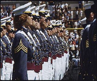 First female officers graduating from West Point in 1980.