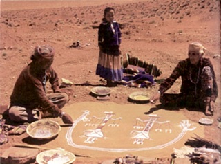 Photograph of Navajo healing ceremony.