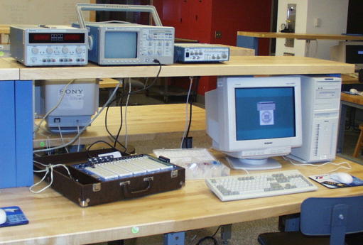 A finished view of one of the student workstations.